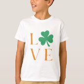 Irish Liebe Clover Kleeblatt Green und Orange T-Shirt (Vorderseite)