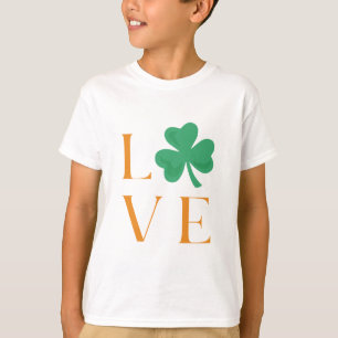 Irish Liebe Clover Kleeblatt Green und Orange T-Shirt