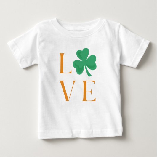 Irish Liebe Green and Orange T-Shirt for Babies (Vorderseite)