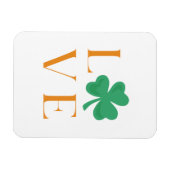 Irish Liebe Kleeblatt Orange und Green Magnet (Horizontal)