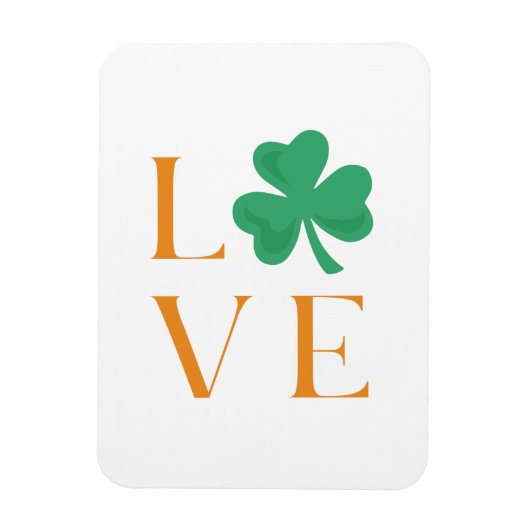 Irish Liebe Kleeblatt Orange und Green Magnet (Vertikal)