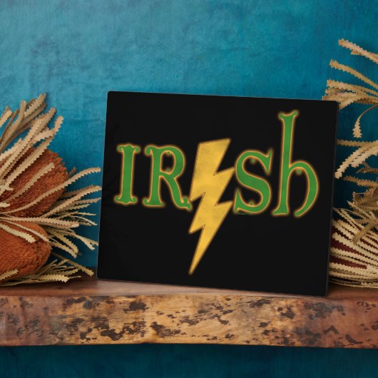 Irish Lightning Bolt Plaques Fotoplatte (Seite)