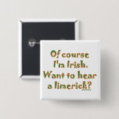 Irish Limerick Button (Vorne & Hinten)