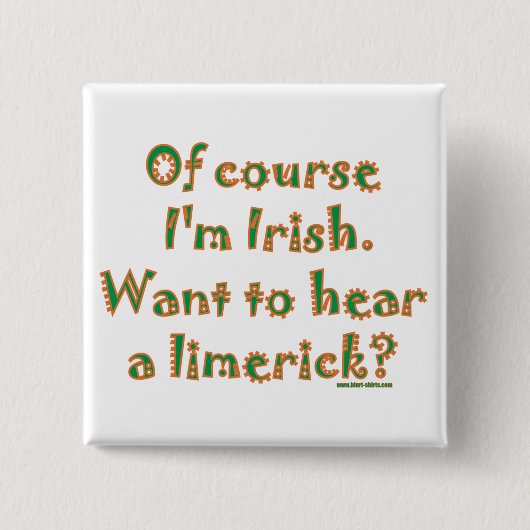 Irish Limerick Button (Vorderseite)