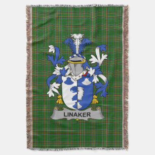 Irish Linaker Coat of Arms Familienwappen Irland Decke
