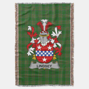 Irish Lindsey Coat of Arms Familienwappen Irland Decke