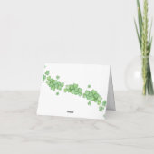 Irish Little Kleeblatt Baby Dusche Danke Karte (Rückseite)