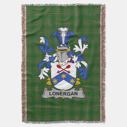 Irish Lonergan oder O_Lonergan Coat of Arms Family Decke (Vorderseite Vertikal)