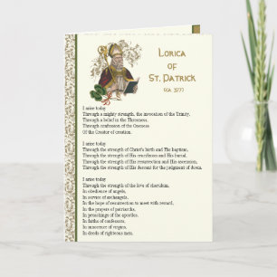 Irish Lorica of St. Patrick Prayer Karte