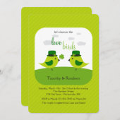 Irish Love Birds Dusche Einladung (Vorne/Hinten)