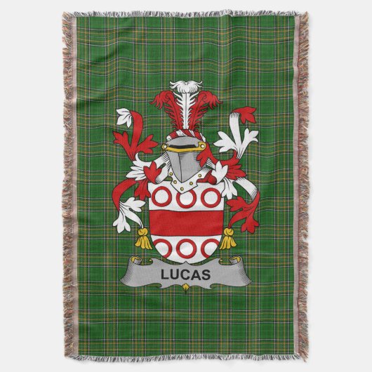 Irish Lucas oder Luke Coat of Arms Familienwappen  Decke (Vorderseite Vertikal)