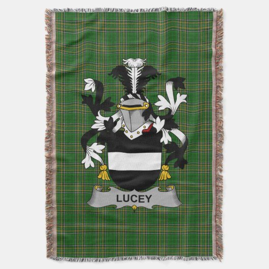 Irish Lucey oder O_Lucy Coat of Arms Familienwappe Decke (Vorderseite Vertikal)