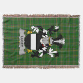 Irish Lucey oder O_Lucy Coat of Arms Familienwappe Decke (Vorderseite)