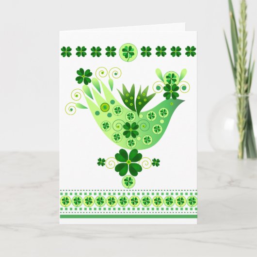 Irish Luck Bird Karte (Vorderseite)