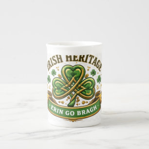 Irish Luck Clover Feier Design Porzellantasse