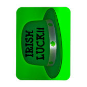 IRISH LUCK Green Derby Hat Magnet (Vertikal)