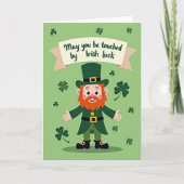 Irish Luck Leprechaun Card Karte (Vorderseite)