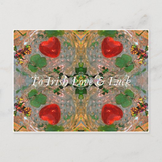 Irish Luck & Liebe Postkarte (Vorderseite)