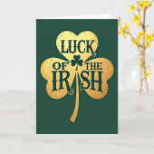 Irish Luck Shamrock Gold Karte (Gelbe Blume)