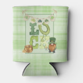 Irish Luck St Patrick's Day Gnome Kleeblatt Green Dosenkühler (Vorderseite)