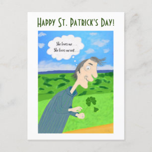 Irish Luck St. Patrick's Day Post Card Feiertagspostkarte