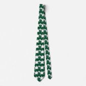 Irish Luck Stylish Grunge Clover Leaf Krawatte (Vorderseite)