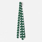 Irish Luck Stylish Grunge Clover Leaf Krawatte (Rückseite)
