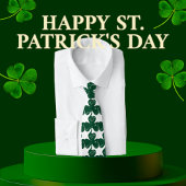 Irish Luck Stylish Grunge Clover Leaf Krawatte