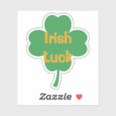 Irish Luck Vierblatt-Kleeblatt St. Patrick's Day Aufkleber (Blatt)