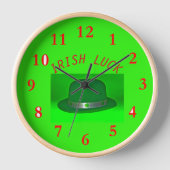IRISH LUCK Wall Clock Uhr (Vorderseite)