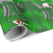 Irish Luck Wrapping Paper Lucky Charm Paper Geschenkpapier (Rolleneckpunkt)