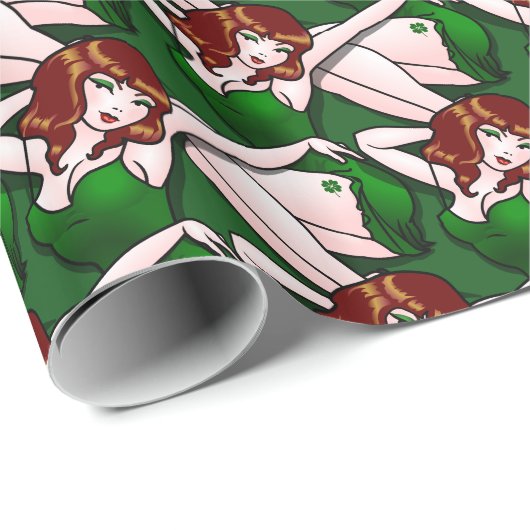 Irish Luck Wrapping Paper Lucky Charm Paper Geschenkpapier (Rolleneckpunkt)