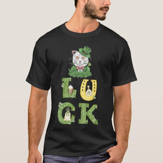 Irish Lucky Cats, Happy St. Patrick's Day St, Cat T-Shirt (Vorderseite)