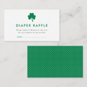 Irish Lucky Charm Diaper Raffle Baby Dusche Begleitkarte (Vorne/Hinten)