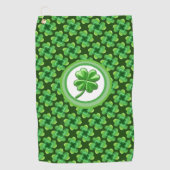 Irish Lucky Clover Golfhandtuch (Vorderseite)
