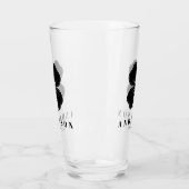 Irish Lucky Four Black Leaf Klee mit Name Pint Glas (Links)