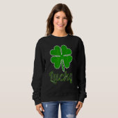 Irish Lucky Kleeblatt Saint Patrick's Day Sweatshirt (Vorne ganz)