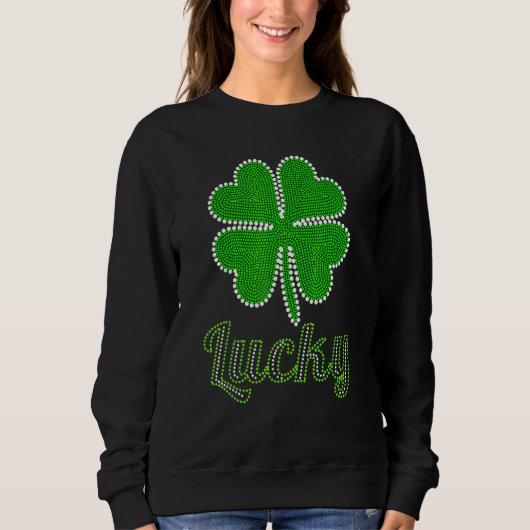 Irish Lucky Kleeblatt Saint Patrick's Day Sweatshirt (Vorderseite)