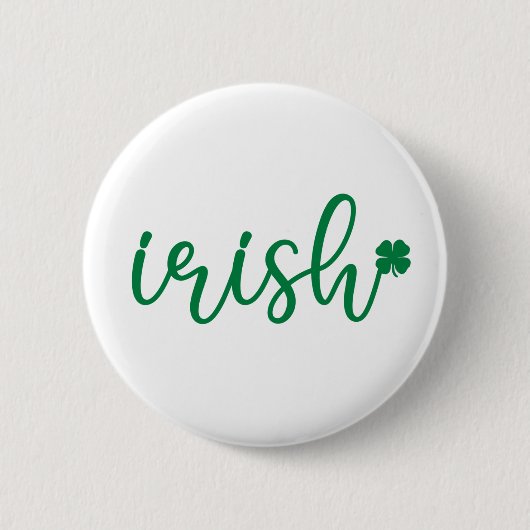 Irish Lucky Kleeblatt St. Patrick's Day Button (Vorderseite)
