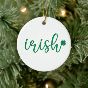 Irish Lucky Kleeblatt St. Patrick's Day Keramik Ornament