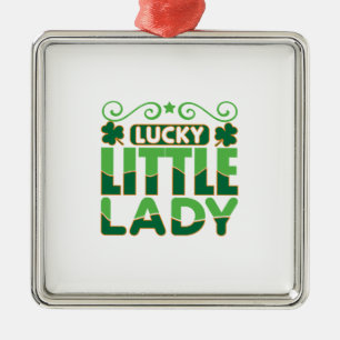 Irish Lucky Little Lady Ornament Aus Metall