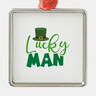 Irish Lucky Man Ornament Aus Metall