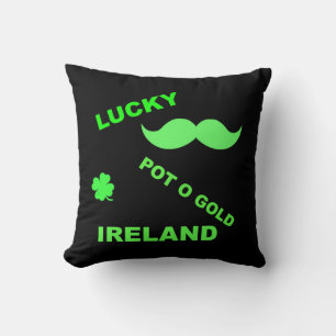 Irish Lucky Pot o Gold Quotes Cushion Kissen