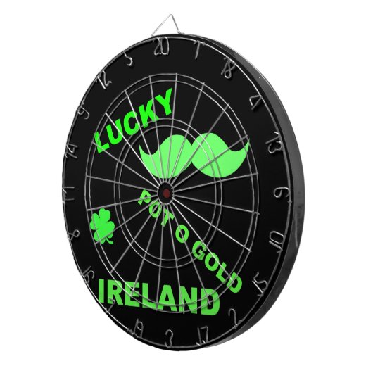 Irish Lucky Pot o Gold Quotes Dartscheibe (Vorderseite rechts)