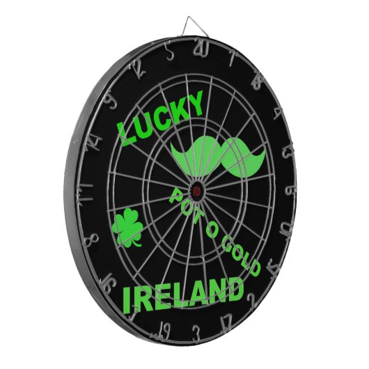 Irish Lucky Pot o Gold Quotes Dartscheibe (Vorderseite Links)