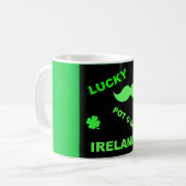 Irish Lucky Pot o Gold Quotes Kaffeetasse (Vorderseite Links)