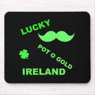 Irish Lucky Pot o Gold Quotes Mousepad