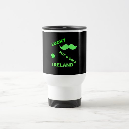 Irish Lucky Pot o Gold Quotes Reisebecher (Mittel)