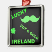 Irish Lucky Pot o Gold Quotes Silbernes Ornament (Links)