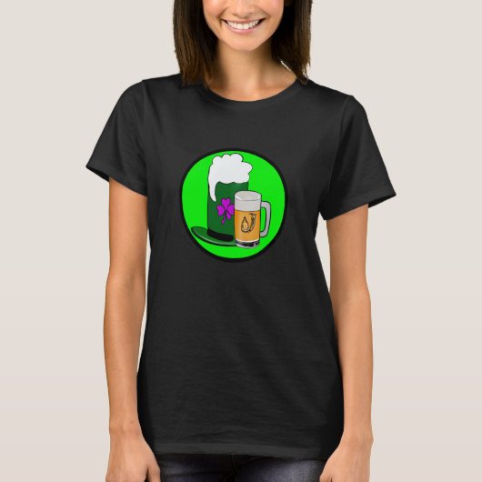 Irish lucky shamrock with beer mug St Patrick's Da T-Shirt (Vorderseite)